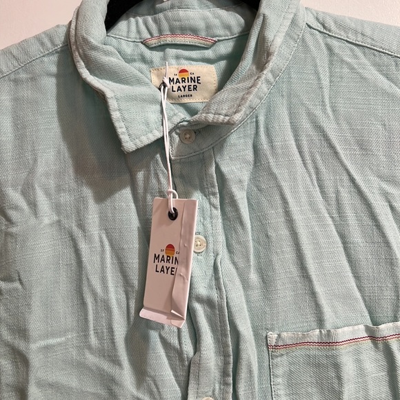 Marine Layer Short Sleeve Button Down - NWT - Size Larger - Picture 6 of 7